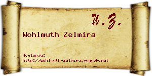 Wohlmuth Zelmira névjegykártya